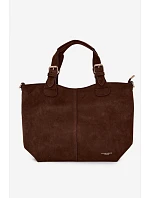 Hnědá kabelka z imitace semiše Clarette