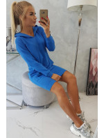 Modré šaty s kapucňou