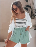 Dámske látkové šortky SUMMER TRIP green FashionStreet SY0436