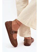 Baleríny Barefoot z přírodního semiše Zazoo 316 hnědé