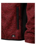 Príležitostná softshellová bunda pánska pletená marlboro červená