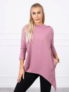 Mikina s potlačou kolesa tmavo ružová