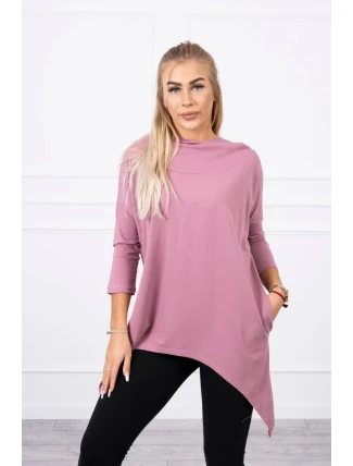 Mikina s potlačou kolesa tmavo ružová