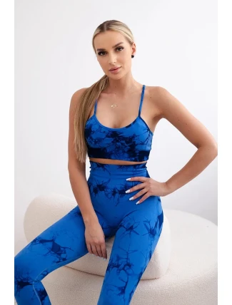 Fitness set top s nastaviteľnými ramienkami + push up legíny chrpová modrá Fitness set top s nastaviteľnými ramienkami + push up legíny chrpová modrá