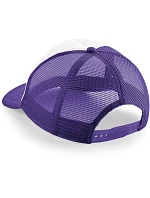 Beechfield B 645 5-panelová čiapka Vintage Trucker 53.0645 fialová/biela