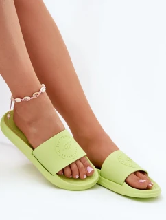 Damskie Klapki 4FMM00FFLIF045-45S Limonkowe