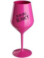 BUBUBUBLINKY - růžový nerozbitný pohár na víno 470 ml