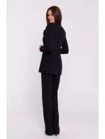 S370 Kvetinová bunda - čierna