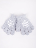 Dievčenské päťprsté rukavice Yoclub RED-0012G-AA5A-011 Grey