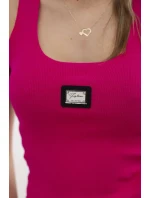 Rebrovaná blúzka s fuchsiovou blúzkou