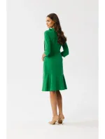S346 Šaty so zaväzovaním za krk - zelené