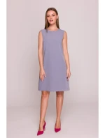 S408 Šaty bez rukávov - holubičia sivá