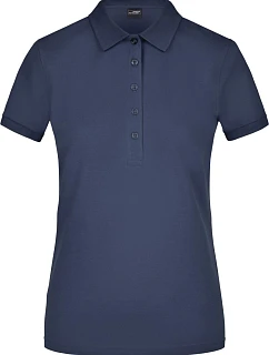 Daiber JN 709 Dámske elastické polo tričko z piké 02.0709, tmavomodré