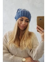 Milano fleecová čiapka K203 denim melange+jeans