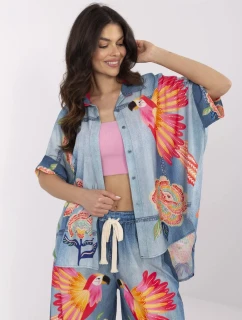 Košeľa DHJ KS 19007 6.86 modrá