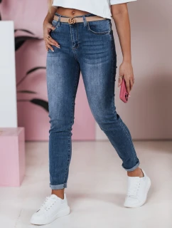 Dámske slim fit džínsy FLEXI navy blue FashionStreet UY2389