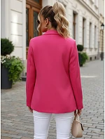 Dámske elegantné sako bez gombíkov fuchsiová FashionStreet PY0149 Dámske elegantné sako bez gombíkov fuchsiová FashionStreet PY0149