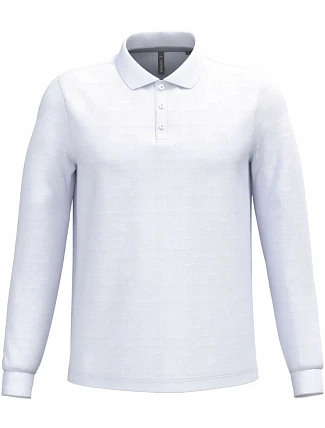 Kariban K 243 Pánske polo s dlhým rukávom z piké 20.K243 biele Kariban K 243 Pánske polo s dlhým rukávom z piké 20.K243 biele