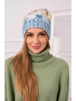 Fleecová čiapka Dolores K303 marine+kiwi+brown
