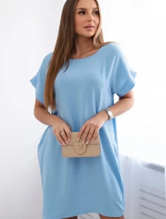 Šaty s vreckami modré