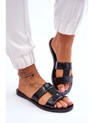 Modne Wegańskie Klapki ZAXY JJ285263 Czarne