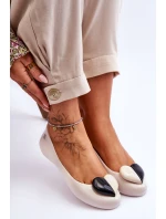 Damskie Baleriny Z Serduszkiem ZAXY LL285030 Jasnobeżowe