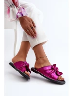 Klapki Damskie Na Płaskim Obcasie Fuksja Nelvira