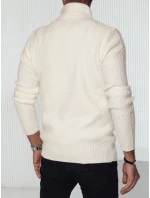 Pánsky biely sveter FashionStreet WX2254 Pánsky biely sveter FashionStreet WX2254