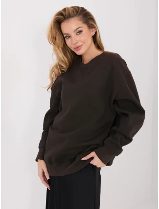 Dámska bavlnená základná mikina Goodlookin Dark Brown (A1047)