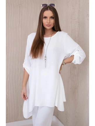 Súprava blúzka + nohavice s príveskom ecru