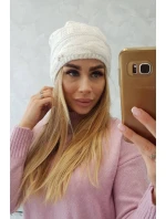 Fleecová čiapka Edyta K298 ecru