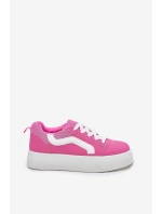 Sneakersy Damskie Na Platformie Fuksja Tellnira