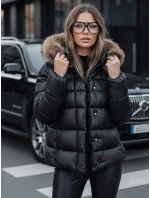 Dámska prešívaná zimná bunda s kapucňou CROMBILA black FashionStreet TY4100