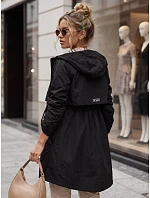 Dámska prechodná bunda typu parka s kapucňou, čierna, FashionStreet TY5833