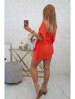 Oversize netopierie šaty oranžová