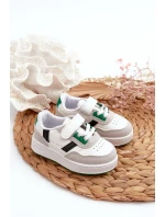 Klasyczne Dziecięce Buty Sportowe Biało-Zielone Marlin
