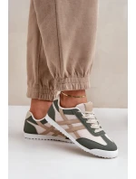 Nízke dámske tenisky béžovo-zelené Eezore