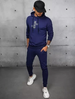 Pánske tmavomodré tepláky FashionStreet AX0678