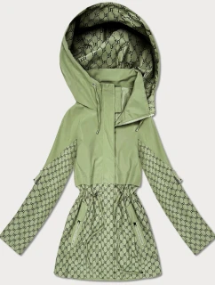 Dámska bunda so šnúrkou v páse Goodlookin khaki (KK60414-3#)