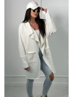 Kapska s vreckami ecru