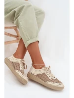 Kožené batohy Dámské polobotky D&A GR61-5951 Béžové