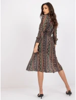 Šaty DHJ SK 15177 1.04P čierna a béžová