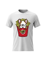 Dámske bavlnené tričko s potlačou - FRENCHIE FRIES - biele Dámske bavlnené tričko s potlačou - FRENCHIE FRIES - biele