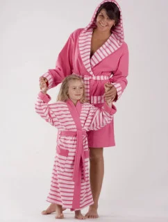 ACTION - Dievčenský župan Ružové pruhy 92053002 pink - Vestis