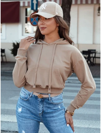 TRENDHOOD dámska mikina s kapucňou svetlohnedá FashionStreet BY1311 TRENDHOOD dámska mikina s kapucňou svetlohnedá FashionStreet BY1311