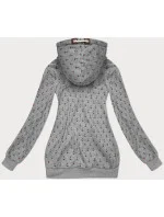 Tmavosivá vzorovaná dámska mikina (2304)