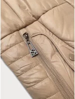 Béžová dámska prechodná prešívaná bunda S'West (B8302-12)