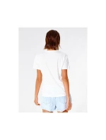 RIP CURL Tričko s výstrihom do V Sunset - biele