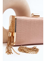 Chionon malá kabelka na šaty so strapcom, ružové zlato