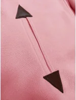 Ružová jednofarebná dámska mikina na zips (2311)